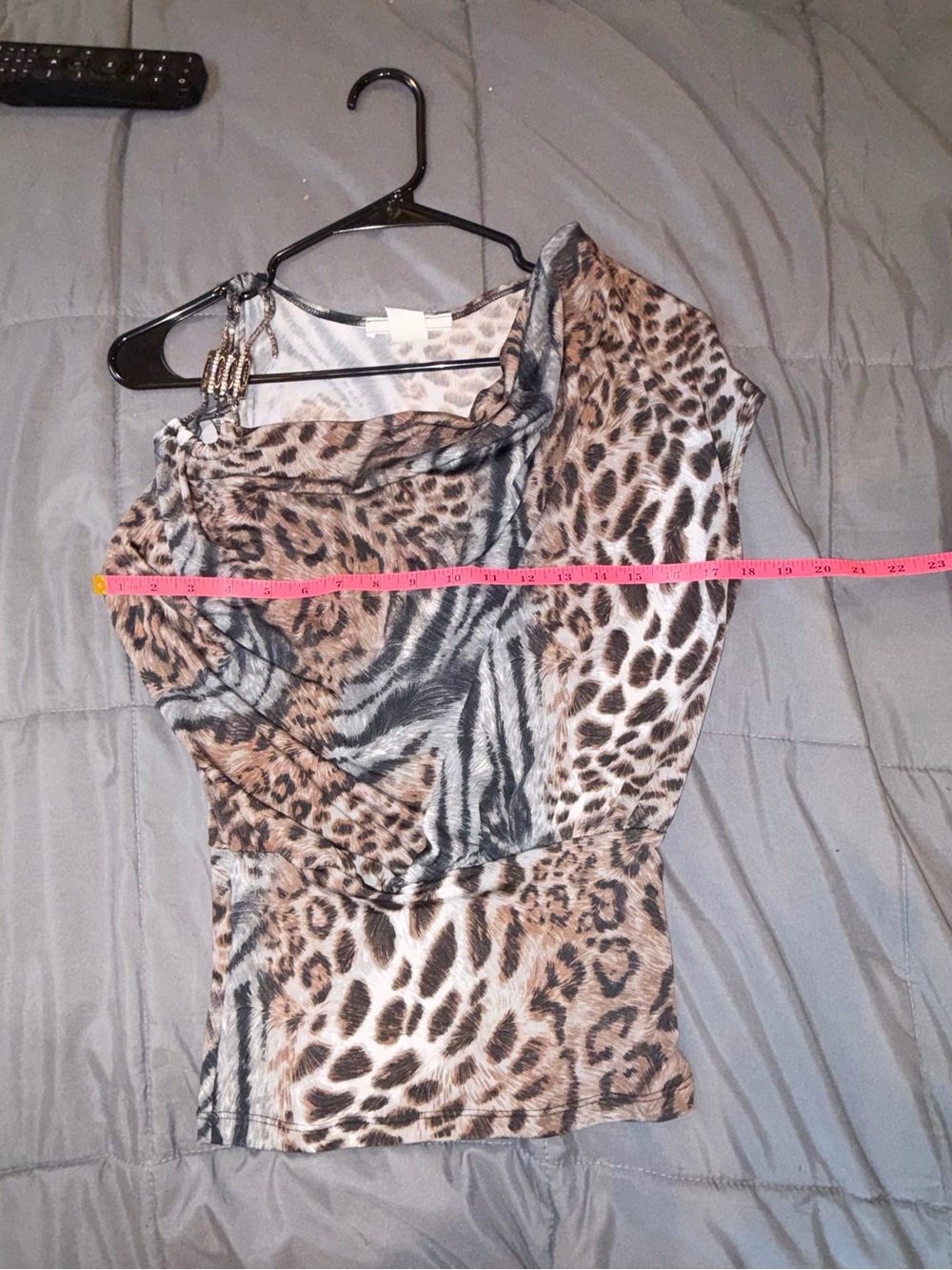 Poetry Animal Print One Shoulder Top Size Small - Picture 5 of 7